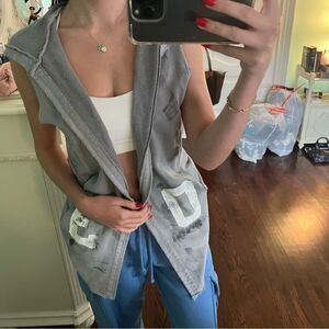 Grey casual vest